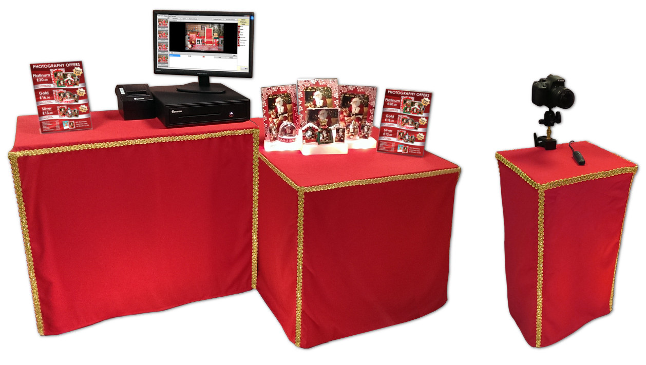 Christmas Grotto Photography Souvenir System Hire Set-Up Counter