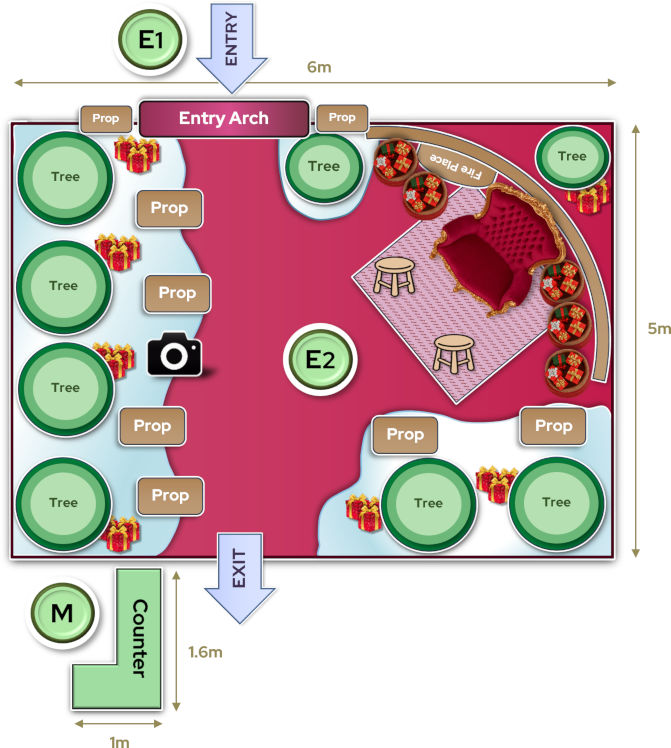 Indoor Christmas Grotto Floor Plan