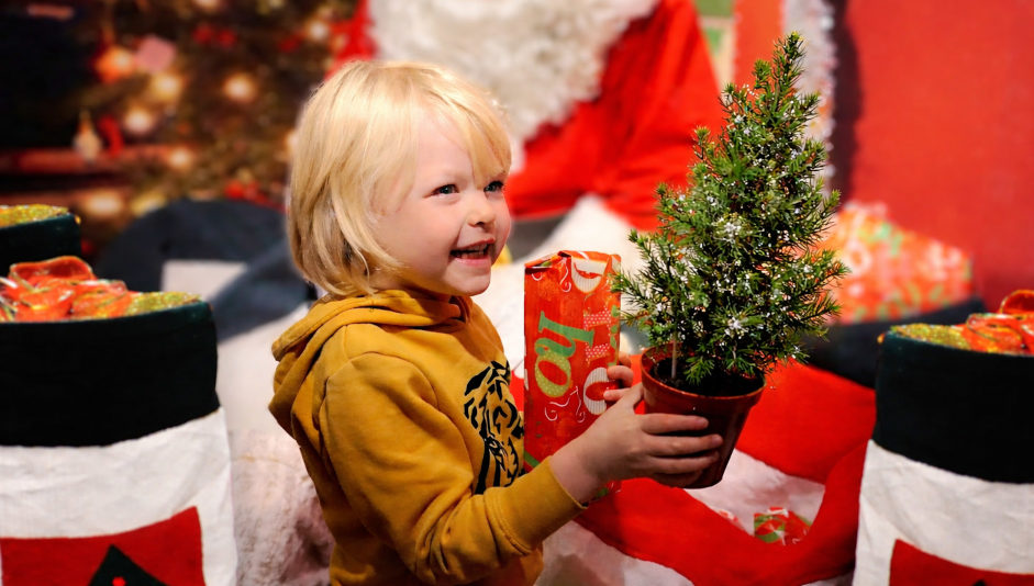 Santa Claus Visit with Magic Christmas Tree